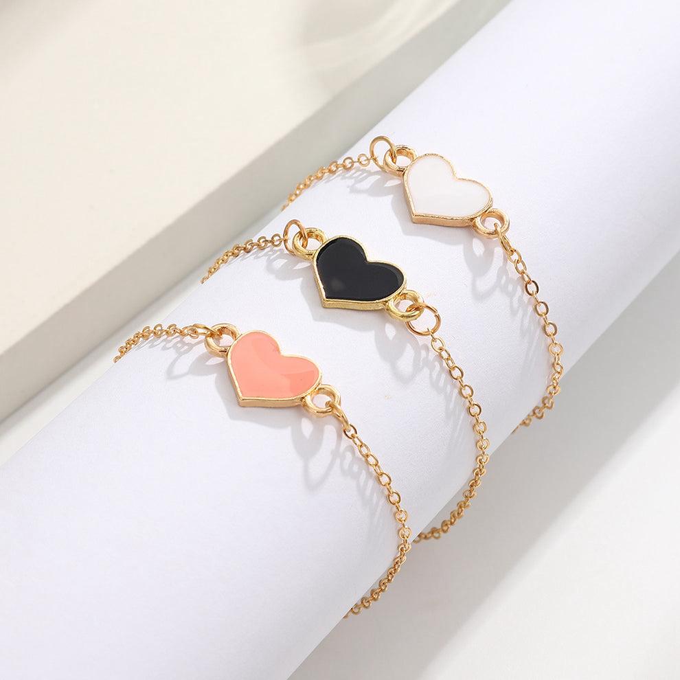 Black Heart Gold Bracelet
