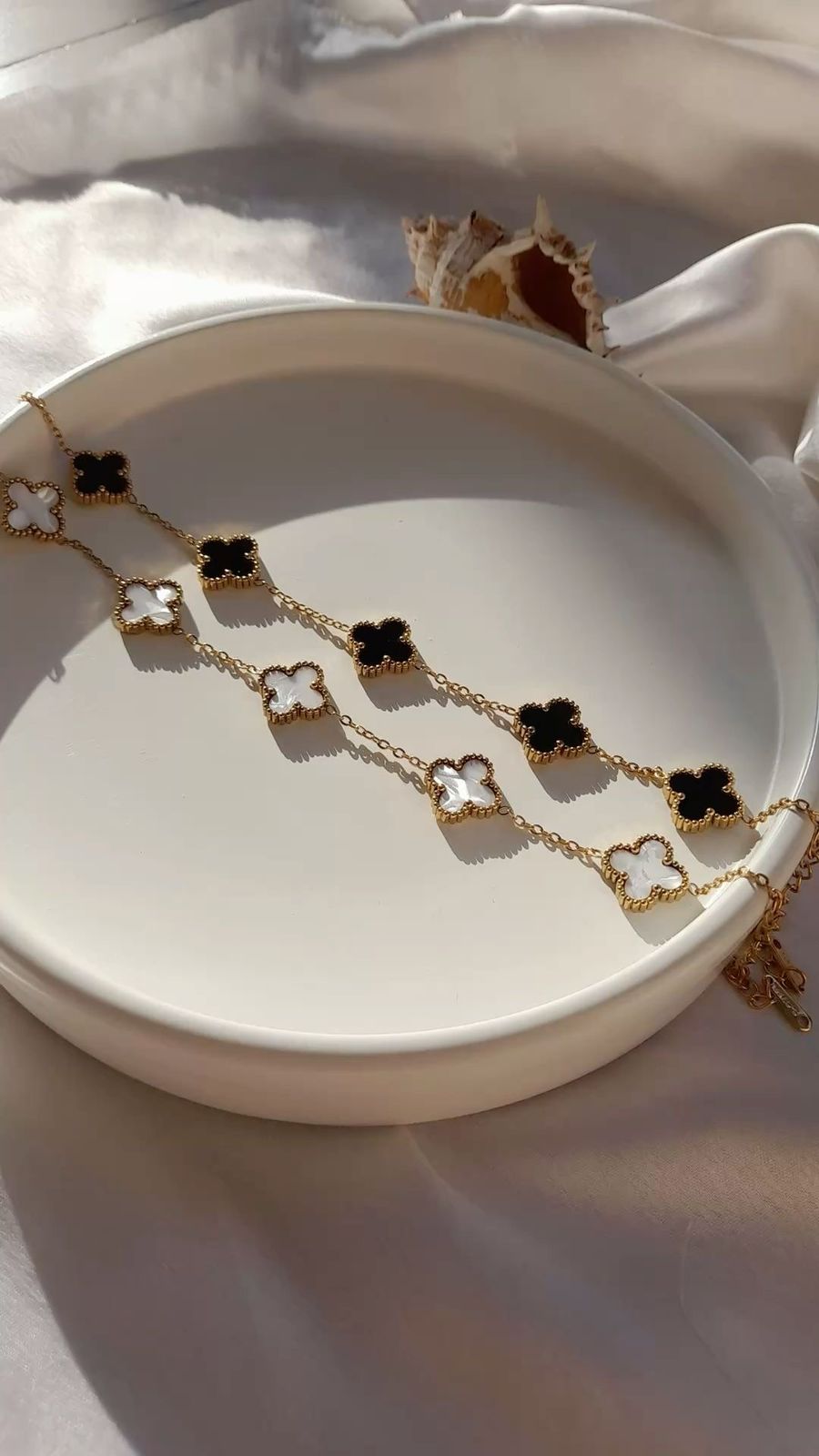 Gold Clover Charm Bracelet