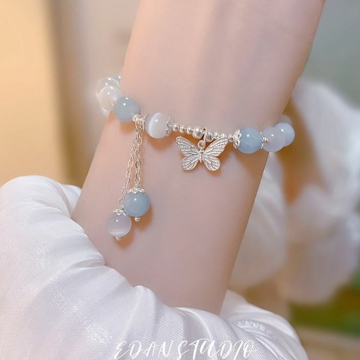 Ethereal Butterfly Beaded Bracelet