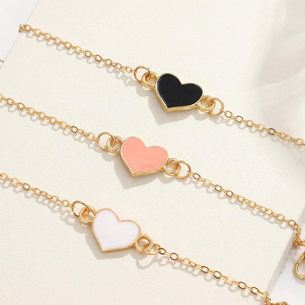 Black Heart Gold Bracelet