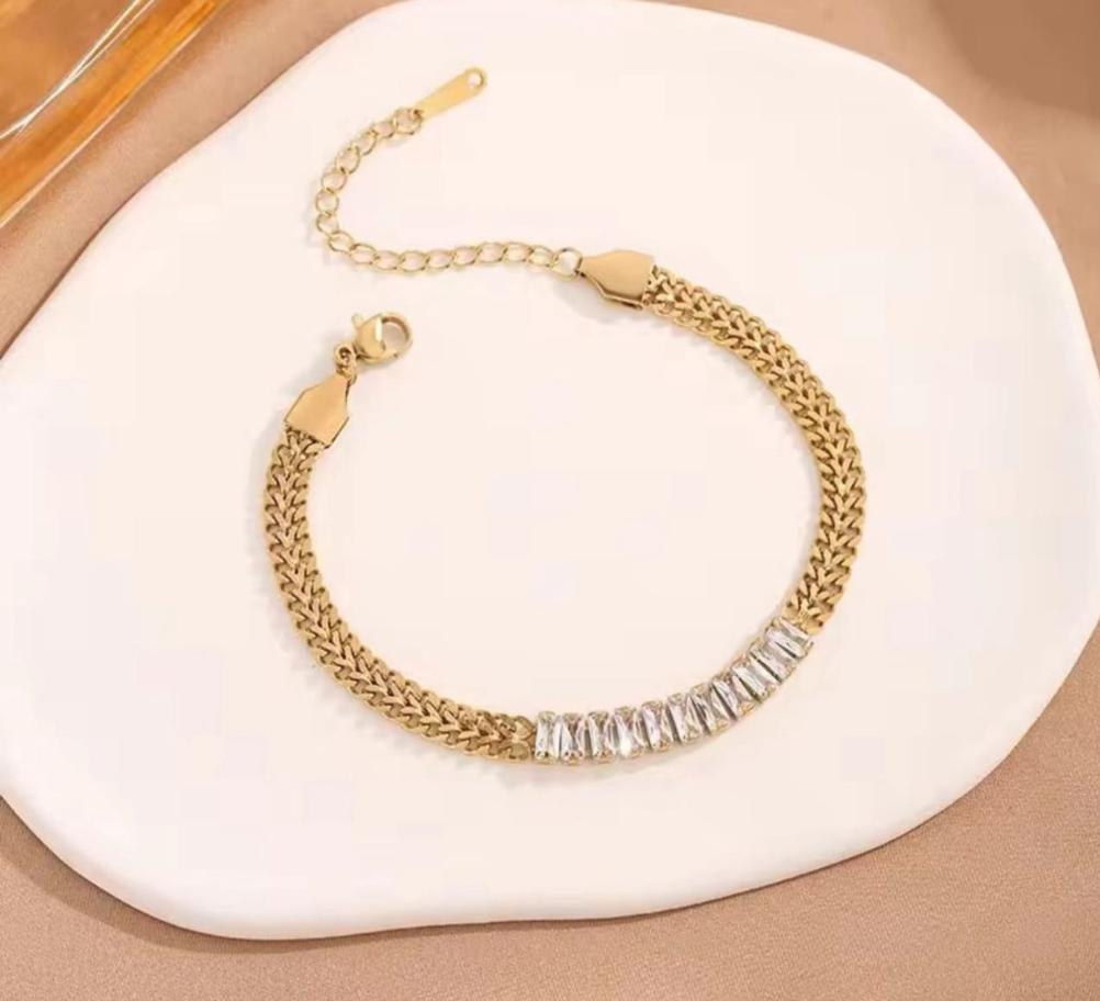 Stainless Steel Zircon Bracelet